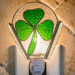 Shamrock Stained Glass Night Light